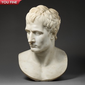 YOUFINE Sculpture de <span class=keywords><strong>buste</strong></span> de <span class=keywords><strong>Napoléon</strong></span> Bonaparte en marbre blanc, décoration intérieure classique pour villa et hall - Product Image 4