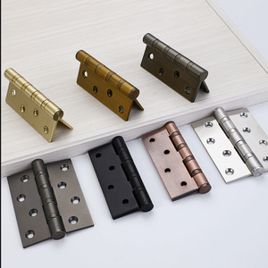 Charnière de meuble 4 pouces, 4 mm d'épaisseur, en acier inoxydable, silencieuse, à montage en surface, design moderne - Product Image 1