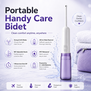 3 AAA Batteriebetriebenes Elektrisches Tragbares <span class=keywords><strong>Bidet</strong></span> IPX7 Wasserdichtes Handgehaltenes Reise-<span class=keywords><strong>Bidet</strong></span> 240ml für Persönliche Hygienepflege - Product Image 1