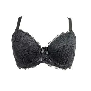 Set di Lingerie Sexy da Donna con Reggiseno Floreale in Pizzo Ricamato e Slip, Taglie Plus, Reggiseno con Ferretto e Imbottitura - Product Image 1