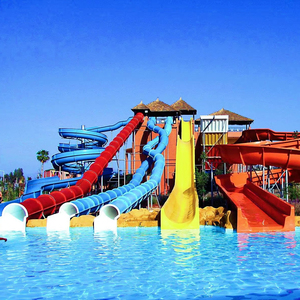 Manèges de parc aquatique, toboggan aquatique, piscine, parc aquatique extérieur, équipements de jeux, jouets, toboggan en fibre de verre, commercial - Product Image 1