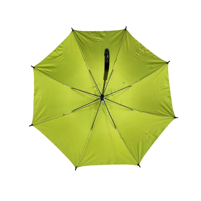 Paraguas de lluvia barato verde/Promoción personalizada Sombrilla automática recubierta de negro Protección UV Paraguas rectos