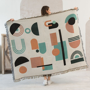 Dropshipping Shopify Ins Style Woven <b>Throw</b> Blanket Camping Picnic Leisure Nap Sofa <b>Bed</b> End Decorative Cover - Product Image 6