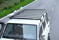 Barre transversale plate en alliage d'aluminium pour fixation de gouttière de pluie LC76, barre de toit pour Land Cruiser série 70, accessoires de toit pour véhicules tout-terrain