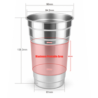 Gobelets en aluminium personnalisés de 18 oz, légers, durables, jetables, pour festivals, cadeaux, avec logo personnalisé, MOQ 1000 pièces