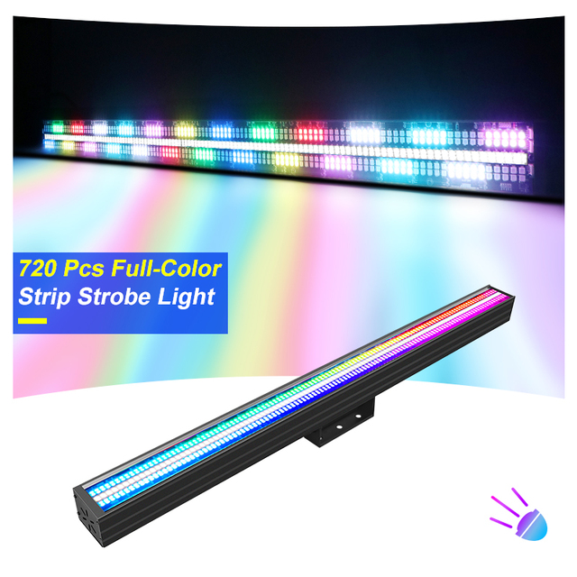 SHTX High Quality 720Pcs LED RGB Bar Strobe Light IP33 Supports DMX Control/Voice Control Linear Dimming Lights for Stage Light