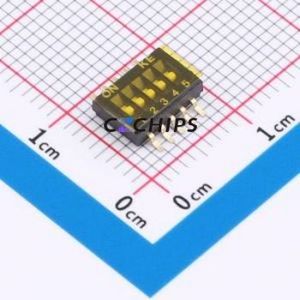 HX 1.27-5P TPPT DIP Switch SMD Switch Flat Toggle, Groove Type Single Pole Single Throw 5 Gull Wing Type - Product Image 1