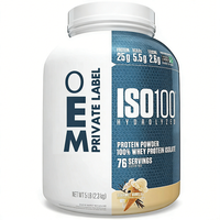 Compléments de musculation : Protéine en poudre ISO 100 avec 25g d'isolat de protéines de lactosérum hydrolysé à 100% – Protéine de lactosérum pour la musculation et la créatine
