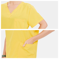 Ensembles d'Uniforme Médical à Col en V Séchage Rapide pour Femmes et Hommes, Tenues de Travail d'Hôpital et de Dentiste