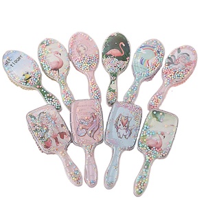 Lược tóc thẳng kiểu hoạt hình dễ thương, tự làm, bán buôn, chất liệu nhựa, kiểu khí đệm, lược lớn dành cho nữ và bé gái - Product Image 1