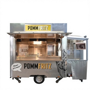 Caravane mobile de restauration rapide moderne en panneaux sandwich préfabriqués en acier inoxydable avec suivi GPS - Product Image 1