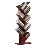 Étagère à livres moderne en forme d'arbre en bois pour le salon, rangement pour CD et livres, avec artisanat personnalisé pour la maison