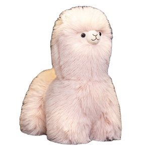 Peluche de Alpaca de Pelo Largo, Muñeco de Peluche Bonito de Pie, Decoración del Hogar, 32/40/50/80cm - Product Image 1