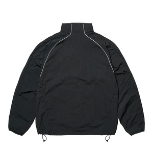 <span class=keywords><strong>Veste</strong></span> coupe-vent pour <span class=keywords><strong>homme</strong></span>, <span class=keywords><strong>col</strong></span> <span class=keywords><strong>montant</strong></span> personnalisé, fermeture éclair, noire, rétro, style survêtement, ourlet ajustable, piping réfléchissant, légère - Product Image 2