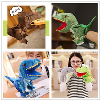 Boneka tangan buaya Tyrannosaurus Rex, boneka berbagai macam dinosaurus lucu