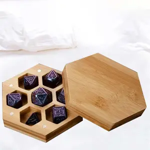 Dice Exquisite Wooden Storage Box Christmas Halloween Birthday Gift Natural Solid Wood High Quality