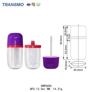 Contenant de rouge à lèvres liquide, étui à rouge à lèvres, contenant de brillant à lèvres, tubes vides blancs de 12 ml avec applicateur à brosse - Product Image 2