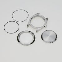 Casing Jam Tangan Tipis Ramping 38mm dari Baja Anti Karat 316L Harga Pabrik, Cocok untuk Mesin NH34 NH35 NH36, dengan Kaca Top Hat dan Bezel Beralur