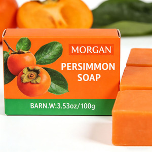 Savon déodorant à l'extrait de kaki, éliminateur naturel des odeurs corporelles, savon de bain pour hommes et femmes, vente en gros, OEM, logo personnalisé - Product Image 5