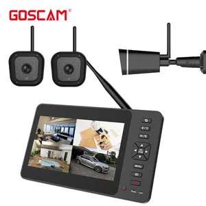 7 Inch LCD 720 4CH 2.4G Wireless CCTV Home Security Camera System