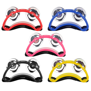 Chân Tambourine bộ gõ nhạc cụ 2 Bộ kim loại leng keng chuông - Product Image 4