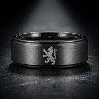 Bague en carbure de tungstène Lion de Juda pour homme, bijoux juifs, cadeau de Hanouka pour un ami juif