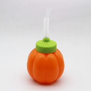 Halloween Nguồn cung cấp bên 440ml bí ngô hình rơm cup với nắp nhựa drinkware sippy ly cho trẻ em lạnh uống cup - Product Image 4