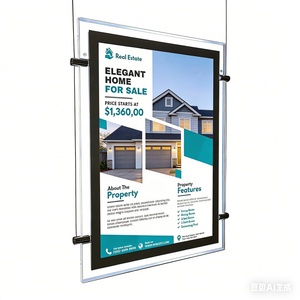 Waterproof Real Estate Hanging Sign <b>Board</b> <b>Light</b> Box: Acrylic Crystal Acrylic Panel <b>Light</b> Box - Product Image 1