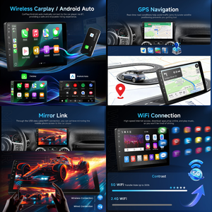 Autoradio Android Podofo 9 Pollici 2+32GB, Lettore Stereo con Carplay Wireless, Android Auto, BT, GBS, SWC, USB, OEM/ODM, Vendita all'Ingrosso - Product Image 3