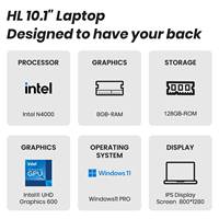Ordinateur portable scolaire pas cher, tout neuf, vente en gros, 10,1 pouces, écran IPS, Windows 11, Intel N4000, 8 Go de RAM, 128 Go de SSD