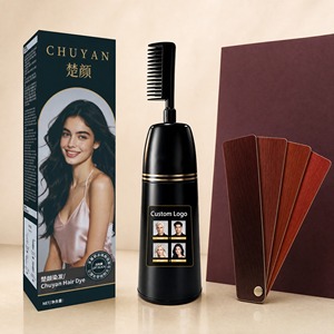 Colorant capillaire noir profond, couleur permanente avec peigne applicateur, essence naturelle, service OEM ODM, qualité professionnelle - Product Image 1