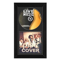 Cadre de disque vinyle en bois noir 12 pouces Album couverture affichage mur Art musique souvenirs support décor à la maison cadeau pour les mélomanes