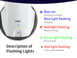 Robot de nettoyage de vitres électrique Fmart T8 <span class=keywords><strong>Pro</strong></span>, moteur sans balais, double tampons rotatifs, 20 min d'autonomie, corde de sécurité de 4 m, entièrement domestique - Product Image 2