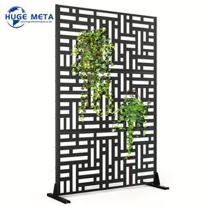 แผงกั้นโลหะลายอาร์ตเดโค สีดำ สำหรับตกแต่งระเบียง ลานบ้าน สนามหญ้า และสวน - Product Image 5