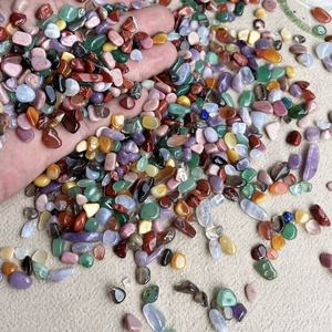 도매 대량 명상 천연 무지개 마노 텀블 돌 혼합 다채로운 크리스탈 자갈 - Product Image 2