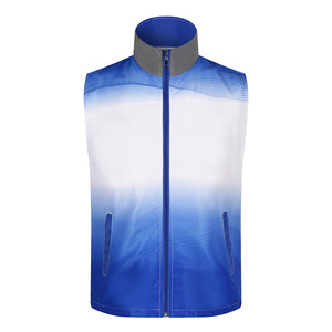 Chaleco deportivo para exteriores, reflectante con degradado de color en todo el cuerpo, con patrón de rayas, material fino para uso recreativo - Product Image 2