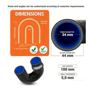 Manchon adaptateur <span class=keywords><strong>de</strong></span> refroidisseur <span class=keywords><strong>de</strong></span> turbocompresseur en silicone <span class=keywords><strong>de</strong></span> couleur/taille personnalisée pour la personnalisation et la modification - Product Image 3