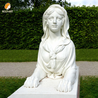 Sculpture décorative de statue de marbre de sphinx antique de conception classique à vendre