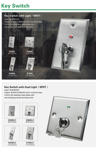 Nút Bấm Thoát Hiểm Camel Mộng Hình Ống Bằng Thép Không Gỉ, Công Tắc Phím Bấm Với Đèn LED Báo Hiệu Mở Cửa Khẩn Cấp Bằng Thép Không Gỉ - Product Image 6