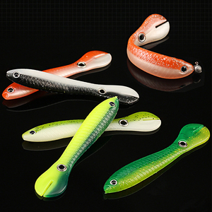 Leurre de pêche bionique en plastique souple réaliste <span class=keywords><strong>pour</strong></span> <span class=keywords><strong>la</strong></span> pêche en surface, avec queue à ailettes, <span class=keywords><strong>pour</strong></span> <span class=keywords><strong>la</strong></span> <span class=keywords><strong>truite</strong></span>, le barcauda, le saumon, le poisson rouge - Product Image 6