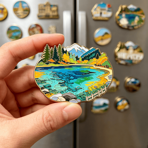 High Quality 3D Metal Magnet Customizable Shape City Attraction Souvenir Fridge Home Kitchen Decor Back School Travel Promotion - Product Image 1