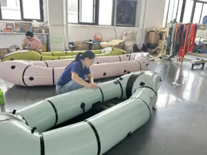 Kayak pliant en PVC écologique portable d'extérieur, bateau de pêche épaissi gonflable