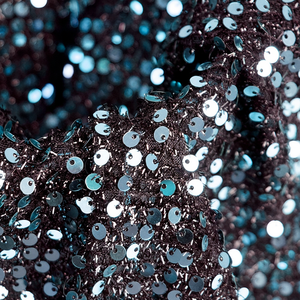 Hot <b>Sale</b> Custom Color Shining Upholstery Navy Polyester Sequin Velvet Fabric <b>for</b> Home Textiles - Product Image 1