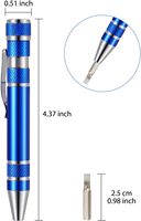 Ensemble de tournevis personnalisé BST avec logo, cadeaux, outil multifonction, outil pratique, aluminium, 8 en 1, magnétique, de poche, de précision, mini-gadgets