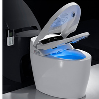 Toilette Intelligente Monobloc Blanche Allongée à Siphon P pour Hôtel, Maison et Salle de Bain