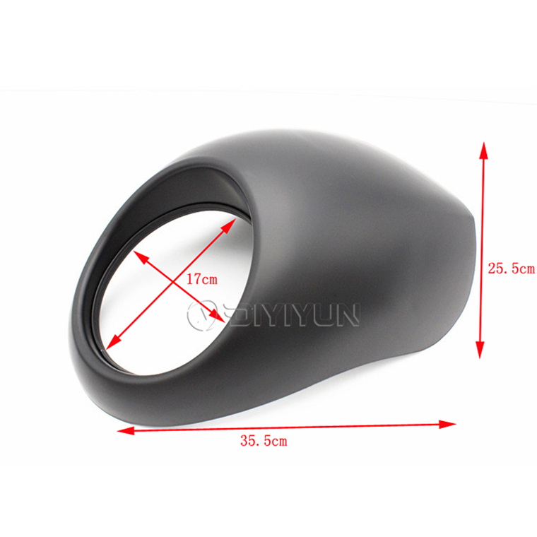 Gloss Black Front Headlight Fairing Cover with Bright