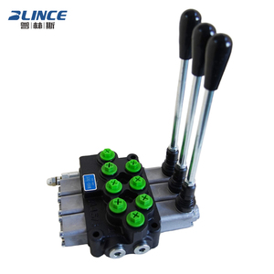 Válvula Distribuidora Hidráulica Multivía de 45L/min, 3, 4 y 5 Palancas de Control, Válvula de Control Manual Hidráulica de 3/8" y 3/4" para Cargadora y Mezcladora de Concreto - Product Image 2