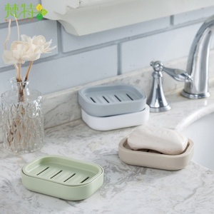 Soap <b>Dish</b> <b>Rack</b> Drain Toilet Creative No Punch Shelf Household Suction Cup Wall Mount Soap Box With Lid - Product Image 4