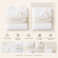 Gigoteuse sans manches en bambou de haute qualité pour bébé, avec fermeture éclair bidirectionnelle, couverture d'emmaillotage matelassée premium, sac de couchage pour nouveau-né