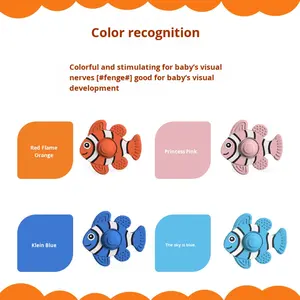 Nuevo mordedor de bebé Anti-mano-comer palo de silicona <span class=keywords><strong>en</strong></span> estilo pez payaso juguete suave suministros maternos infantiles - Product Image 3